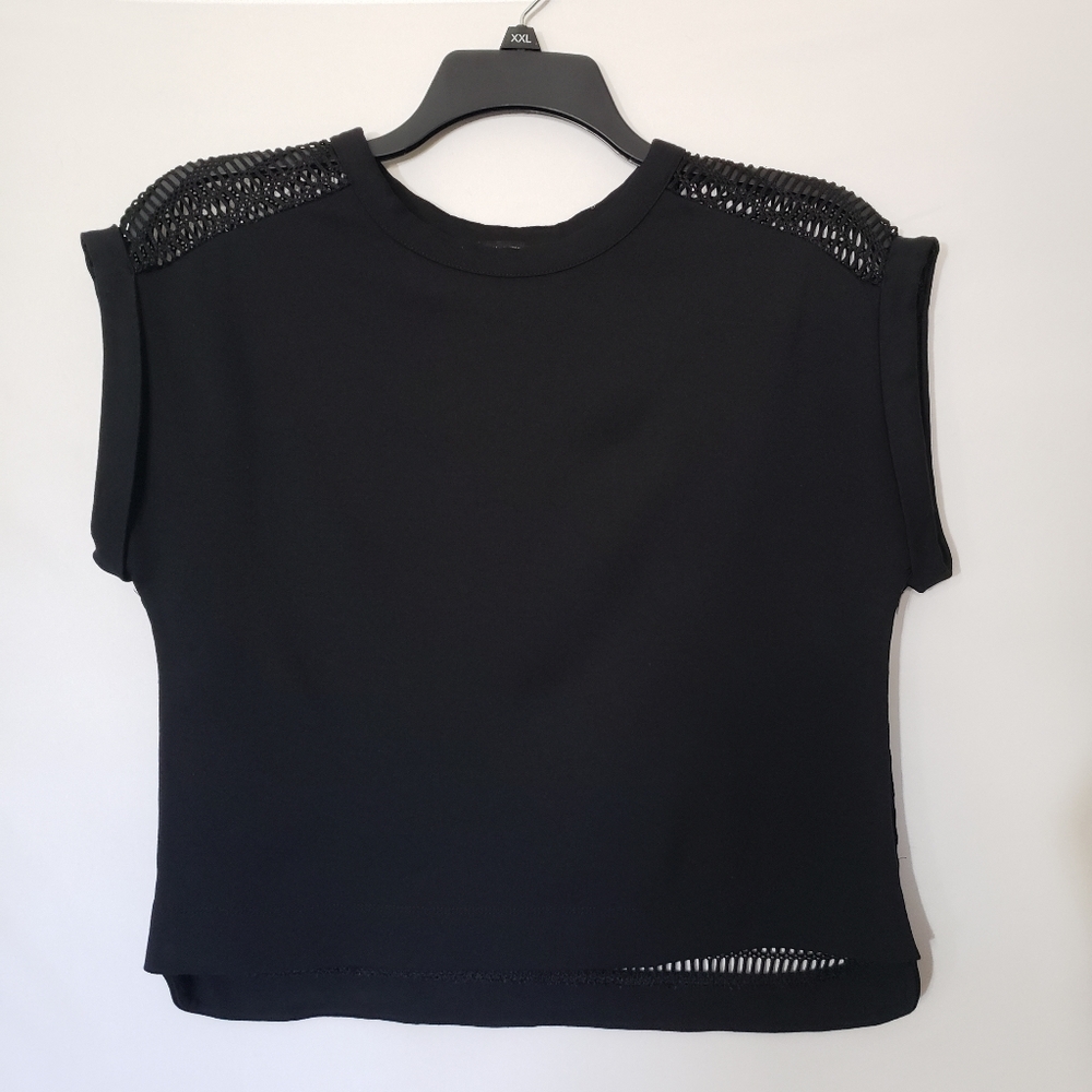 Banana Republic Black Net Crop Top